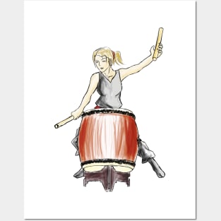 Taiko drummer Posters and Art